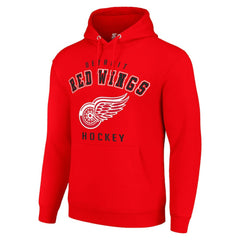 NHL Red Detroit Red Wings Starter Logo Pullover Hoodie