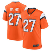 Damarri Mathis Team Game Jersey - Denver Broncos