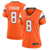 Jarrett Stidham Women's Team Game Jersey - Denver Broncos