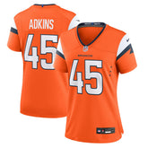 Nate Adkins Women's Team Game Jersey - Denver Broncos