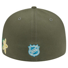 NHL Olive Chicago Blackhawks New Era Tonal Florals 59FIFTY Fitted Hat