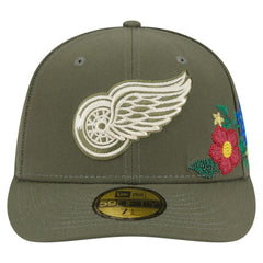 NHL Olive Detroit Red Wings New Era Tonal Florals 59FIFTY Fitted Hat