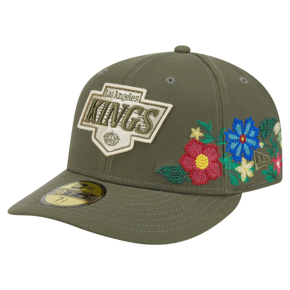 NHL Olive Los Angeles Kings New Era Tonal Florals 59FIFTY Fitted Hat