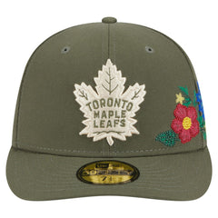 NHL Olive Toronto Maple Leafs New Era Tonal Florals 59FIFTY Fitted Hat