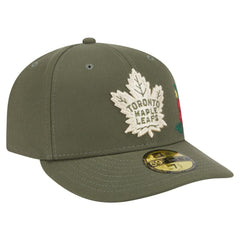 NHL Olive Toronto Maple Leafs New Era Tonal Florals 59FIFTY Fitted Hat