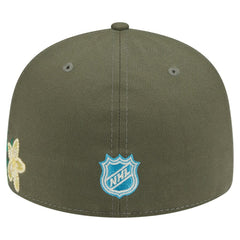 NHL Olive Toronto Maple Leafs New Era Tonal Florals 59FIFTY Fitted Hat
