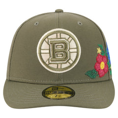 NHL Olive Boston Bruins New Era Tonal Florals 59FIFTY Fitted Hat