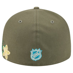 NHL Olive Boston Bruins New Era Tonal Florals 59FIFTY Fitted Hat