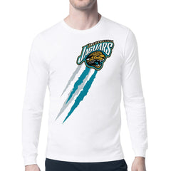 Starter Retro Team Logo Color Scratch Long Sleeve T-Shirt - Jacksonville Jaguars