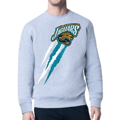 Starter Retro Team Logo Color Scratch Pullover Sweatshirt - Jacksonville Jaguars