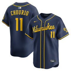 MLB Jackson Chourio Milwaukee Brewers Nike Alternate 2 Limited Jersey