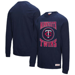 MLB Minnesota Twins Mitchell & Ness Arched Logo Slub Long Sleeve T-Shirt