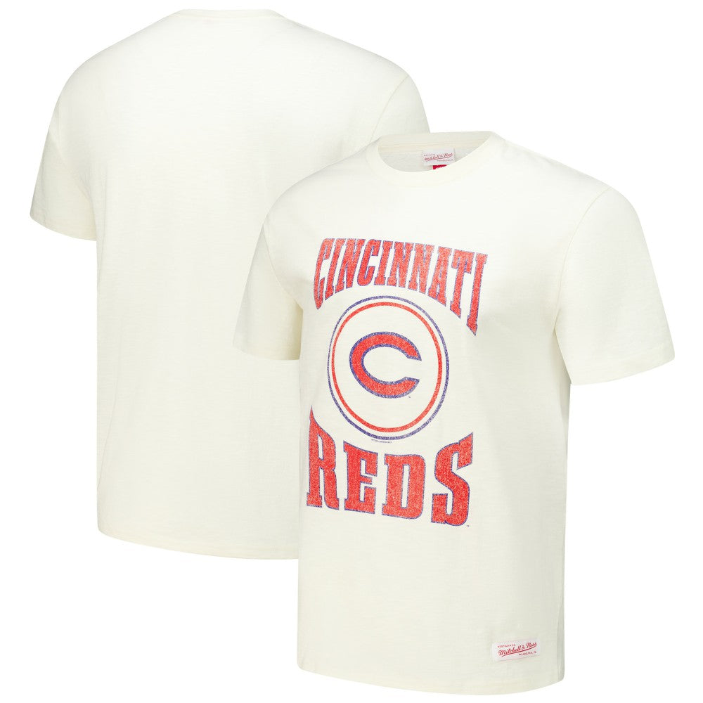 MLB Cincinnati Reds Mitchell & Ness Arched Logo Slub T-Shirt