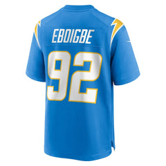 Justin Eboigbe Team Game Jersey - Los Angeles Chargers