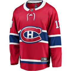 NHL Red Cole Caufield Montreal Canadiens Fanatics Home Premier Breakaway Player Jersey