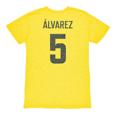 Kevin Álvarez Club America 1863FC Vintage Player Name & Number Tri-blend T-Shirt - Yellow