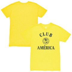 Club America 1863FC Team Arch Vintage Tri-Blend T-Shirt - Yellow