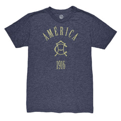 Club America 1863FC Team Arch Vintage Tri-Blend T-Shirt - Navy