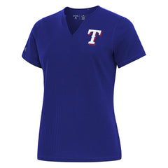 MLB Texas Rangers Antigua Women's Notch Neck T-Shirt