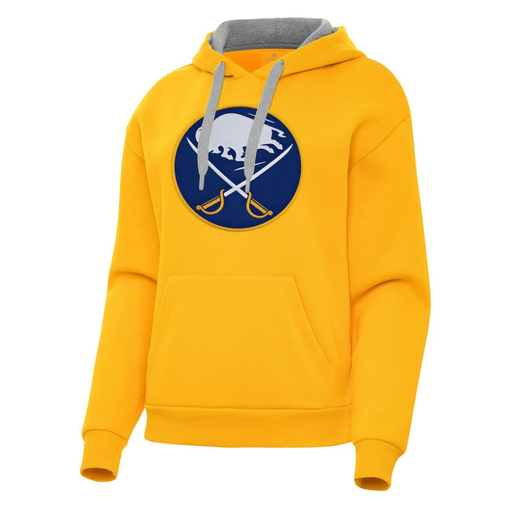 NHL Gold Buffalo Sabres Antigua Women's Victory Pullover Hoodie