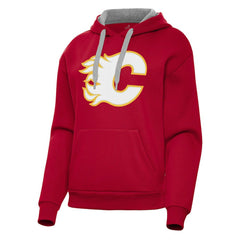 NHL Red Calgary Flames Antigua Women's Victory Pullover Hoodie