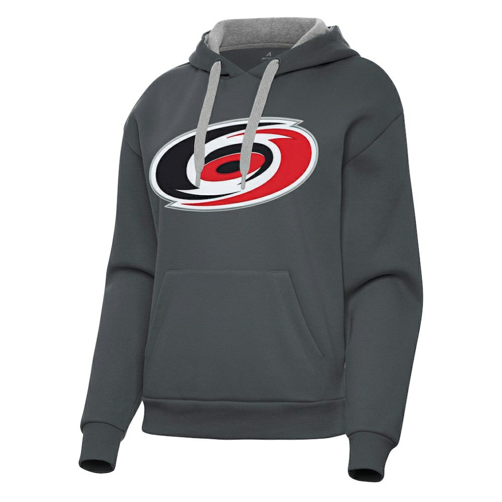 NHL Charcoal Carolina Hurricanes Antigua Women's Victory Pullover Hoodie