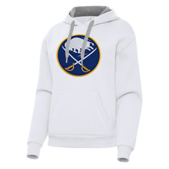 NHL White Buffalo Sabres Antigua Women's Victory Pullover Hoodie