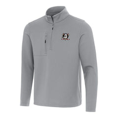 NHL Gray Anaheim Ducks Antigua Insider Quarter-Zip Top