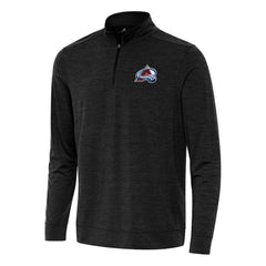NHL Heather Black Colorado Avalanche Antigua Bright Quarter-Zip Top
