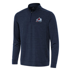 NHL Heather Navy Colorado Avalanche Antigua Bright Quarter-Zip Top