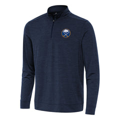 NHL Heather Navy Buffalo Sabres Antigua Bright Quarter-Zip Top