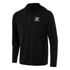 NHL Heather Black Anaheim Ducks Antigua Tidy Quarter-Zip Hoodie