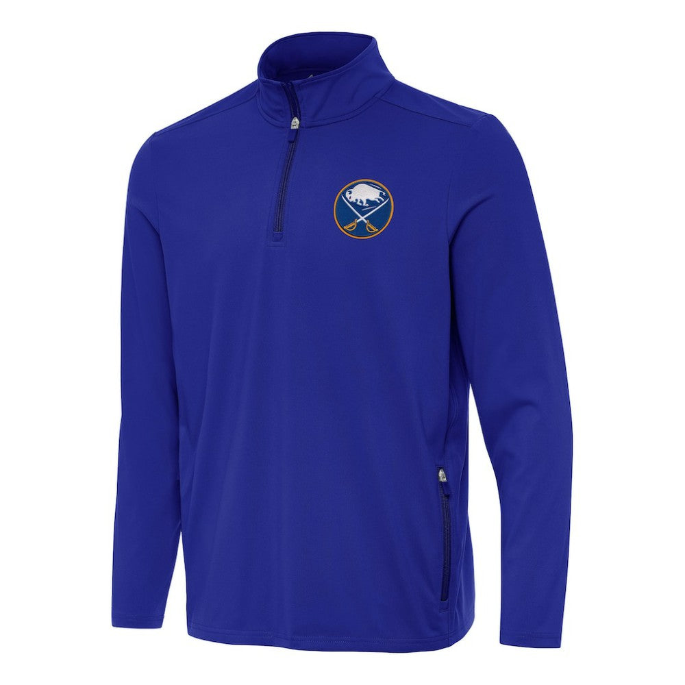 NHL Royal Buffalo Sabres Antigua Perilous Quarter-Zip Sweatshirt