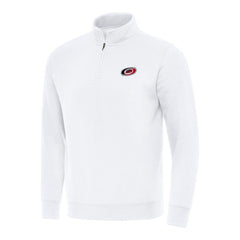 NHL White Carolina Hurricanes Antigua Victory Quarter-Zip Mock Sweatshirt