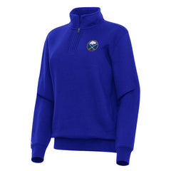 NHL Royal Buffalo Sabres Antigua Women's Victory Quarter-Zip Sweatshirt