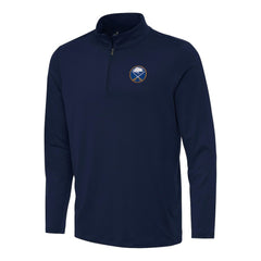 NHL Navy Buffalo Sabres Antigua Reprocess Quarter-Zip Top