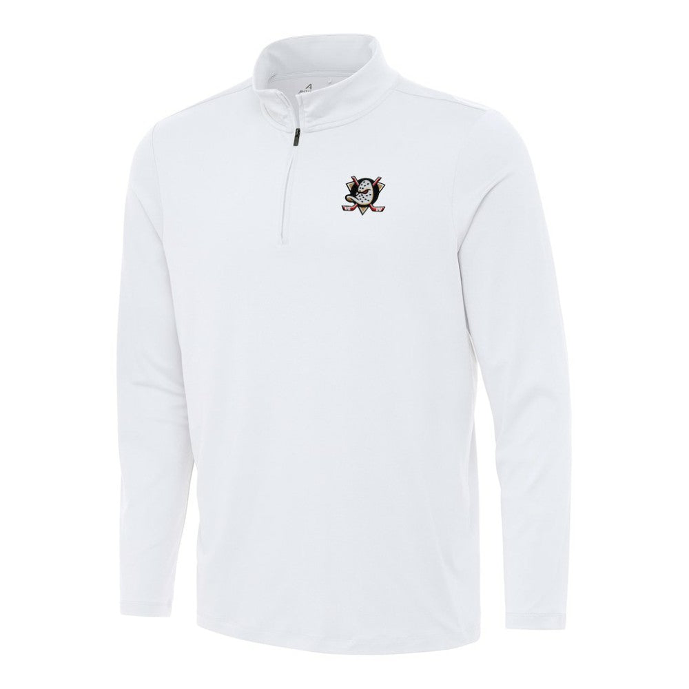 NHL White Anaheim Ducks Antigua Reprocess Quarter-Zip Top