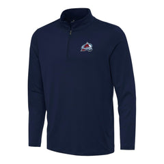 NHL Navy Colorado Avalanche Antigua Reprocess Quarter-Zip Top