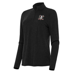 NHL Heather Black Anaheim Ducks Antigua Women's Bright Quarter-Zip Top