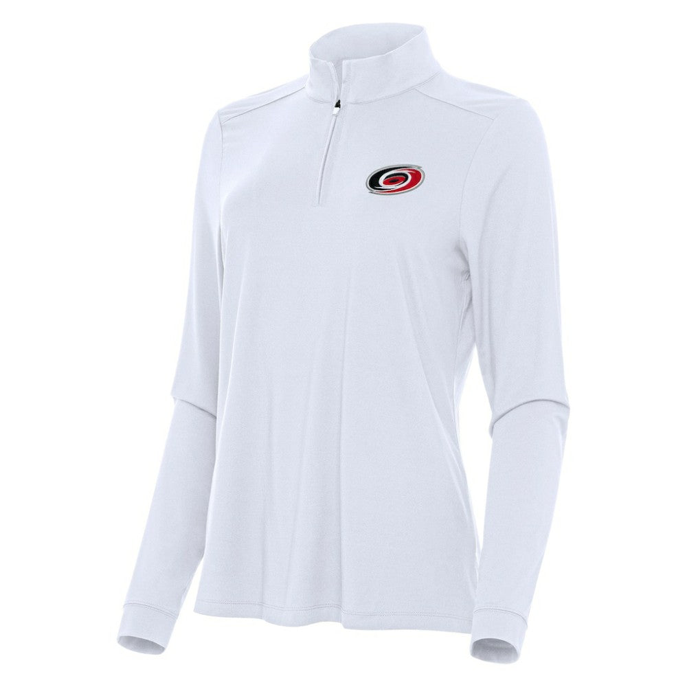 NHL White Carolina Hurricanes Antigua Women's Intent Quarter-Zip Top