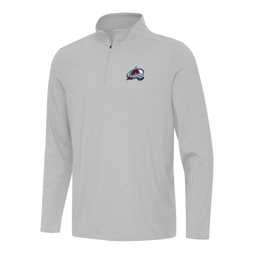 NHL Gray Colorado Avalanche Antigua Twine Quarter-Zip Top
