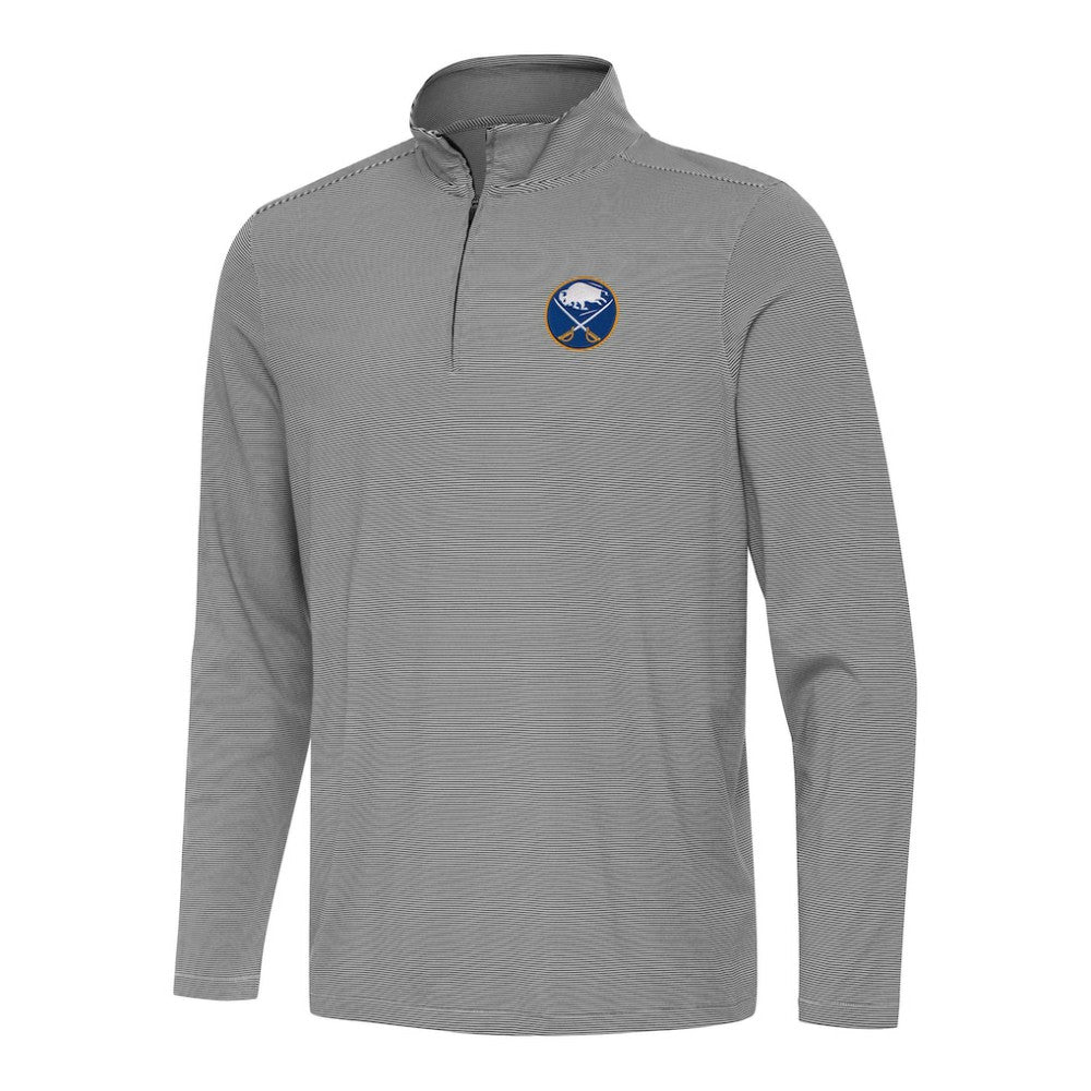NHL Black Buffalo Sabres Antigua Twine Quarter-Zip Top