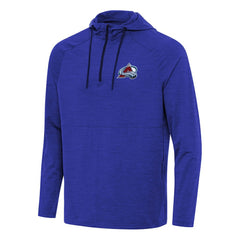 NHL Heather Royal Colorado Avalanche Antigua Spikes Quarter-Zip Hoodie