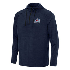 NHL Heather Navy Colorado Avalanche Antigua Spikes Quarter-Zip Hoodie