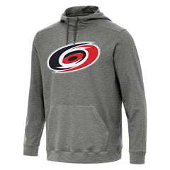 NHL Heather Black Carolina Hurricanes Antigua Cloud Pullover Hoodie