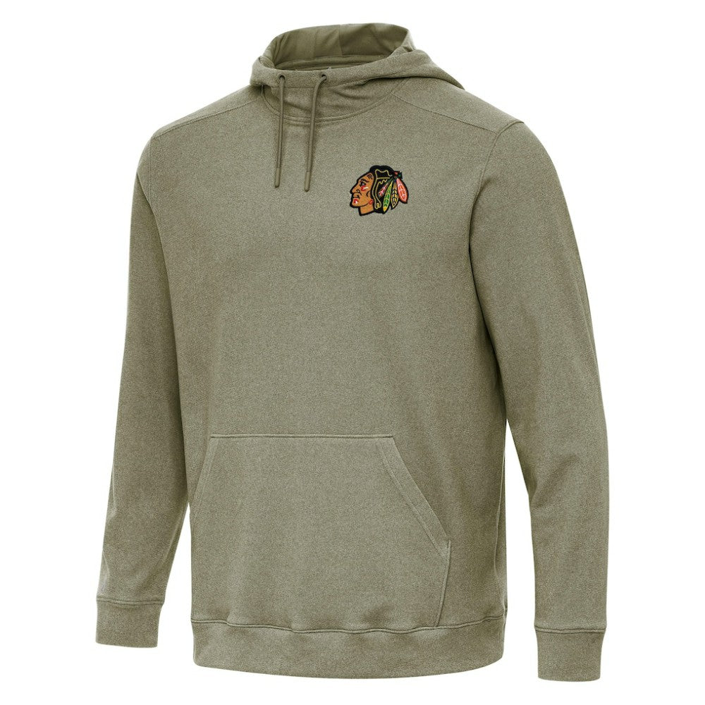 NHL Olive Chicago Blackhawks Antigua Cloud Pullover Hoodie