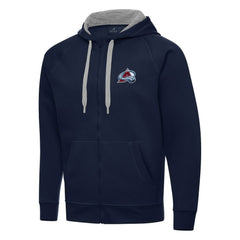 NHL Navy Colorado Avalanche Antigua Big & Tall Victory Full-Zip Hoodie