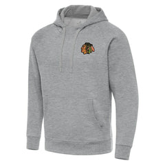 NHL Heather Gray Chicago Blackhawks Antigua Big & Tall Victory Pullover Hoodie