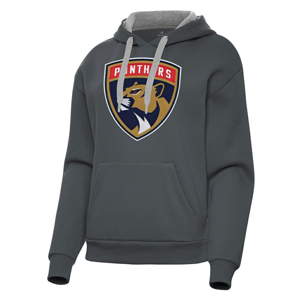NHL Charcoal Florida Panthers Antigua Women's Victory Pullover Hoodie