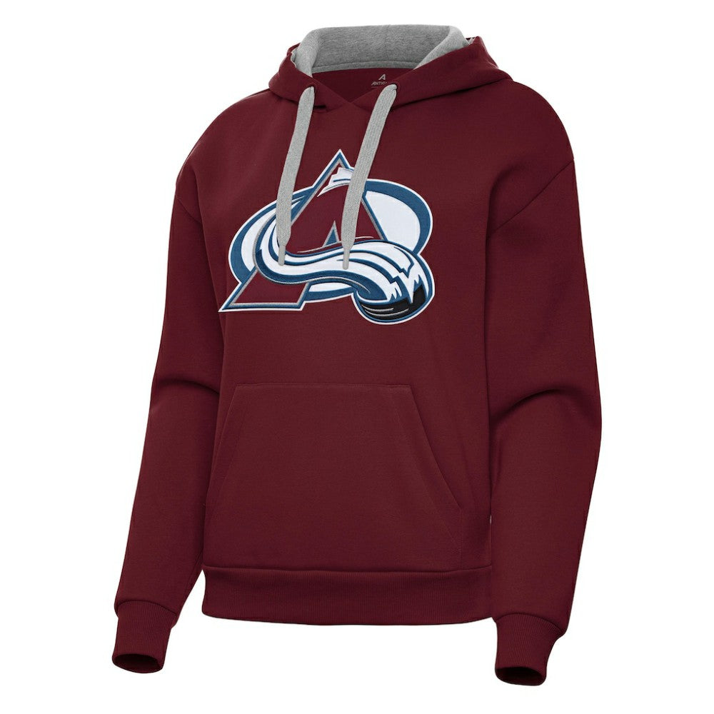 NHL Burgundy Colorado Avalanche Antigua Women's Victory Pullover Hoodie
